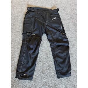 HWK Motorsports Mens XL Black Motorcycle Riding Pants Ventilated Armored Knees